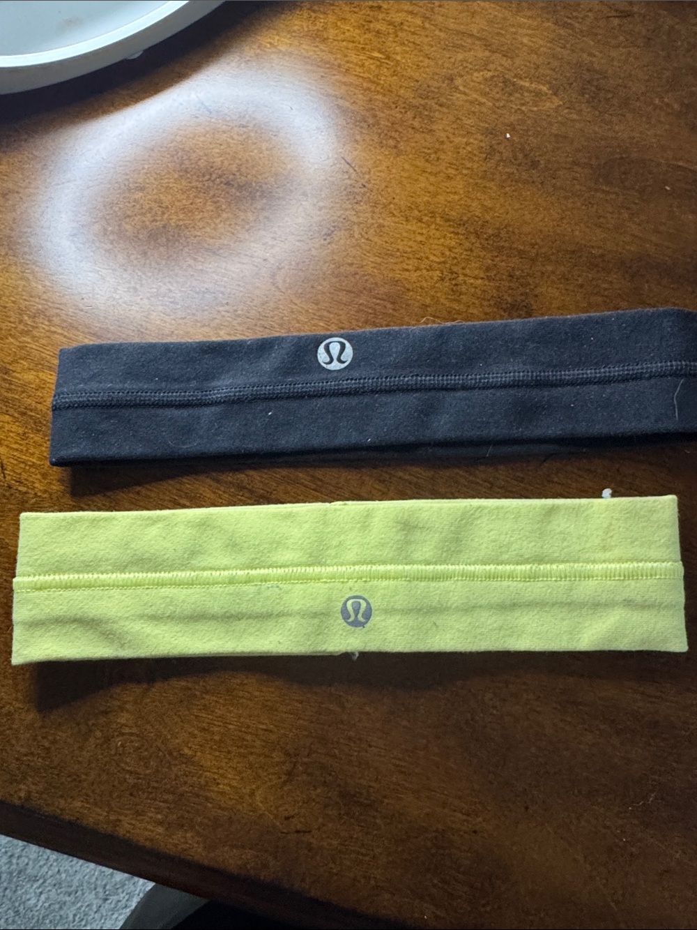 lululemon athletica Black and Lime Green Headbands